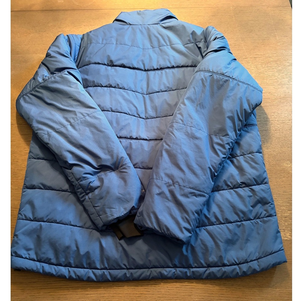 Columbia Omni-Heat Puffer Jacket Mens Blue Insulated Full Zip Ripstop Coat - Picture 4 of 13